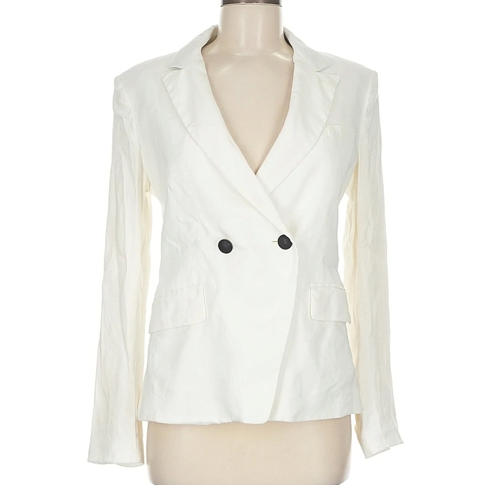 Rag & Bone Cream Double-Breasted Blazer